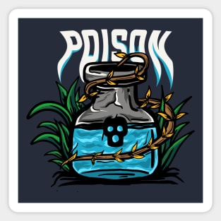 Poison bottle illustration Sticker